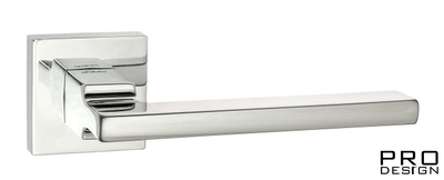 Дверная ручка на квадратном основании Fratelli Cattini "SLIM" 8-CR полированный хром