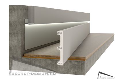 Вставка дюрополимер для скрытого плинтуса Pro Design