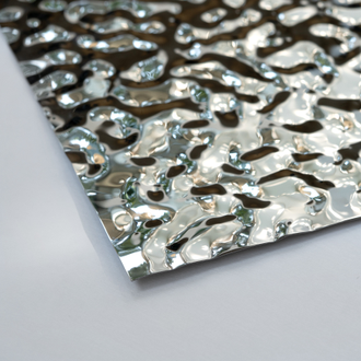 Декоративная нержавеющая сталь 3D Mirror Water Ripple Small Silver Артикул - 8К (S) / рябь на воде (серебро)