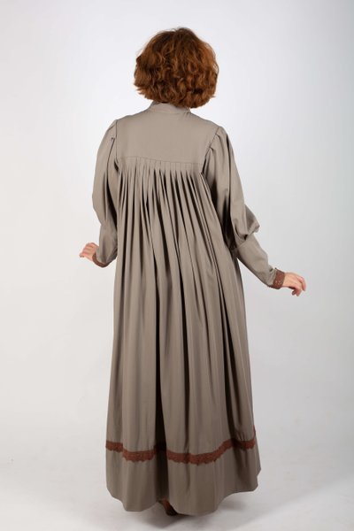 Платье «Поморское» Оливковое - шерсть смесовая