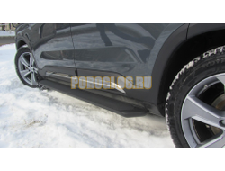 Пороги подножки "Classik Black" 1850 мм для Geely OKAVANGO I 2023-