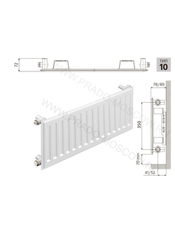Cтальной панельный радиатор PRADO Classic  10х400х500