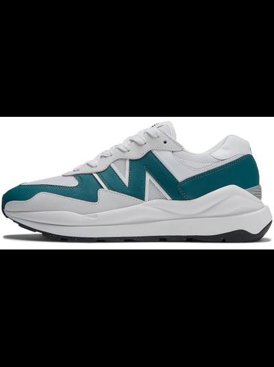 New Balance 574 Leather White Green
