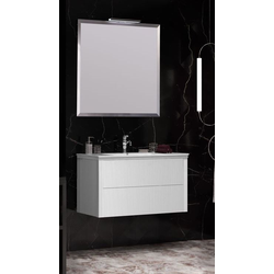 Мебель для ванной Opadiris Рубинно 90 подвесная белый глянец