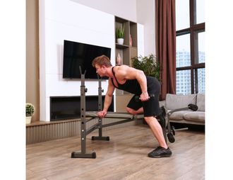 Скамья со стойками под штангу DFC D705