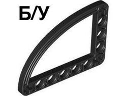! Б/У - Technic, Liftarm, Modified L-Shape Quarter Ellipse Thin 5 x 7, Black (32251 / 3225126 / 4141517 / 4240081) - Б/У