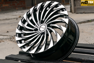 Комплект дисков R15 6,5J ET+35 4*100 RGW 2658 Черный с полированными лучами (T402)