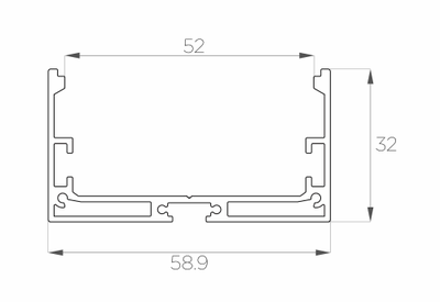 Алюминиевый профиль 4L-6032-S ANOD