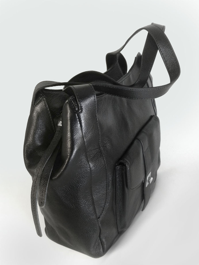 (АРТИКУЛ: 10126/1/5) СУМКА ЖЕНСКАЯ БОЛЬШАЯ, НАТУРАЛЬНАЯ КОЖА, ЧЕРНАЯ, РУЧКИ ЧЕРЕЗ ПЛЕЧО