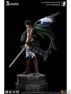 Фигурка статуя 1/4 Леви Аккерман (Levi Ackerman GK Statue jr studio)