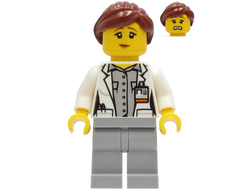 Fire - Female, White Open Jacket over Shirt, Light Bluish Gray Legs, Reddish Brown Hair, n/a (cty1252)