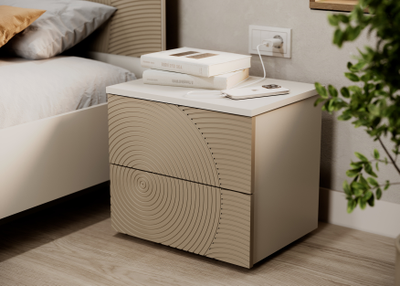 Атлантис Тумба прикроватная ТМ-001 Кашемир / МДФ - матовая Флан GA-06