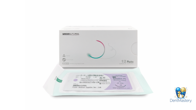 Нить хирургическая WEGO PGLA USP 5-0, MP 1,0 75 см – плетеная рассасывающаяся, фиолетовая