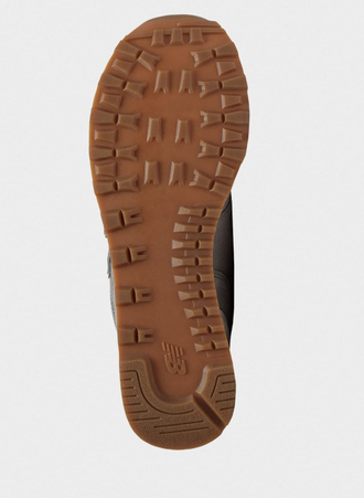 New Balance 574 Серые с белым (Экозамша) подошва