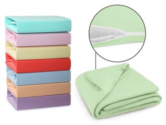 Пододеяльник Cleo трикотажный на молнии 172х205 100% хлопок (салатовый) 172/08