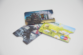 Картхолдеры пластиковые, печать у/ф-отверждаемыми чернилами. Стоимость печати 100 рублей.