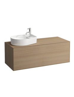 Раковина чаша LAUFEN VAL материал SaphirKeramik, 500х400 мм, полочка с фактурной поверхностью, с отв. для смесителя 812281