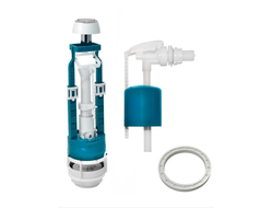 Арматура для унитаза кнопка хром боковая [3805]