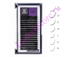 Ресницы чёрные BARBARA «ELEGANT» - Одна длина (16 линий)