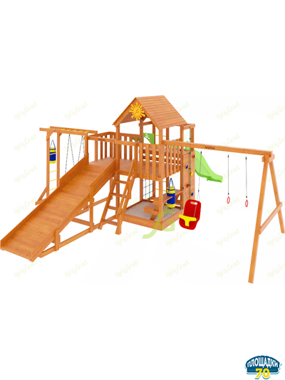 Детская площадка IgraGrad Крафт Pro 4 с зимней горкой