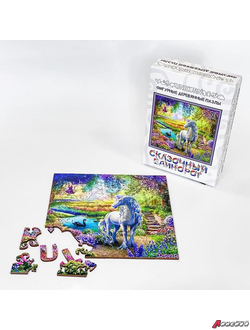 Фигурный деревянный пазл «Сказочный единорог». 5219518