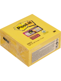 Блок-кубик Post-it Super Sticky 2028-S, 76х76, неон желтый (350 л)