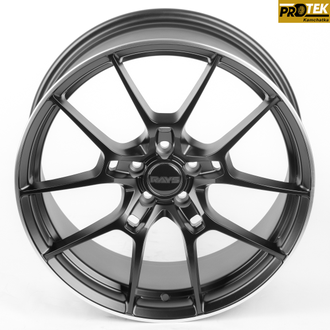 Комплект дисков R17 7,5J ET+38 5*100 RAYS F045 Черный матовый с полированным ободом (80577)