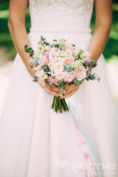 Букет невесты & Бутоньерка № 1338