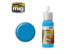 Ammo MIG: краска акриловая Crystal light blue