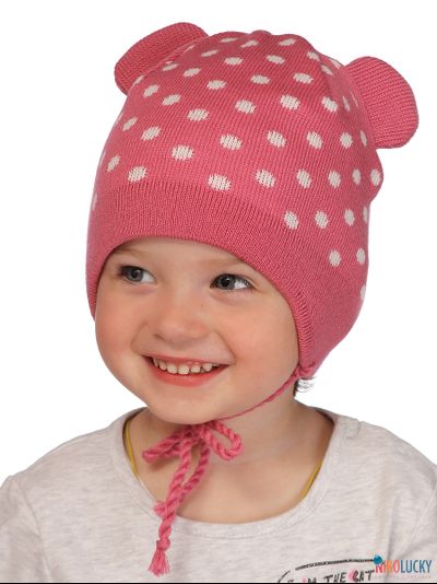 Шапка  20202-11, цвет темно-розовый,белый р. 52-54
