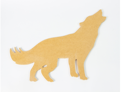 Артборд Волк стоит 480х360 мм, мдф