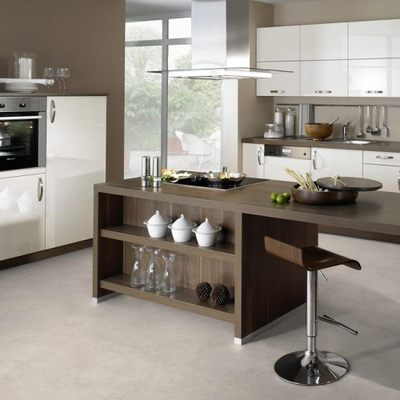 Биополы Wineo Purline 1500 fusion XL Warm Two PL120C в интерьере кухни