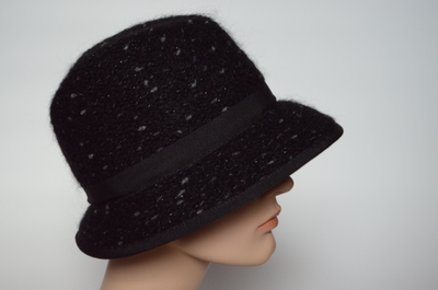 Vizio Collezione Италия черная фетровая шляпа фото