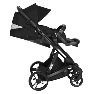 Коляска 3в1 ibebe i-stop Ткань Black, черная рама