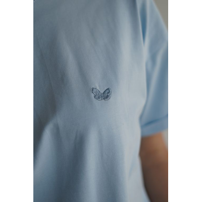 ЖЕНСКАЯ ФУТБОЛКА ГОЛУБАЯ "ВОЗДУШНАЯ"