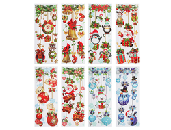 Наклейка ПВХ 15х42см, глиттер