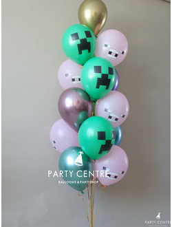 Связка майнкрафт хром+шары с рисунком