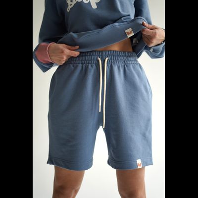 ШОРТЫ УНИСЕКС "ПРИЯТНО" ГОЛУБЫЕ