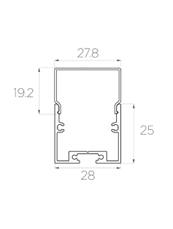 Алюминиевый профиль 4L-2825-S ANOD