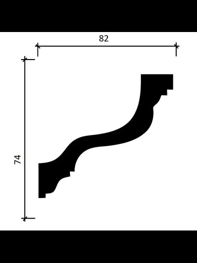 Потолочный плинтус DECOR-DIZAYN DD30, из дюрополимера, под покраску, ударопрочный, 2 метра