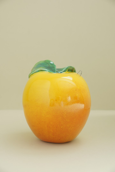 Яблоко с листом (желтое)