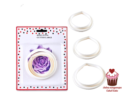 Набор каттеров для цветов Роза большая, 3 шт. (пластик)