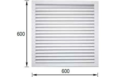 Решетка радиаторная белая 600*600 [26493]