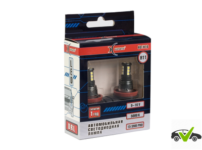 Светодиодная лампа Xenite H11/H8/H16-15SMD PRO (12V) Рекомендовано в качестве "дневных ходовых огней"