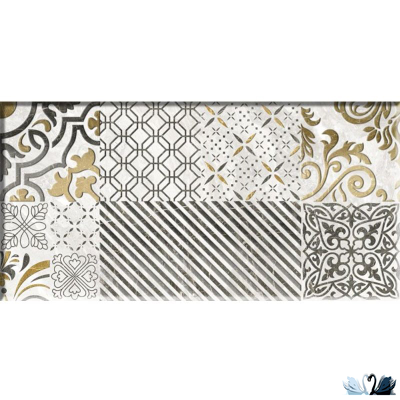 Плитка настенная Belani Valensole Декор 1 горчичный 25 х 50 см Береза керамика