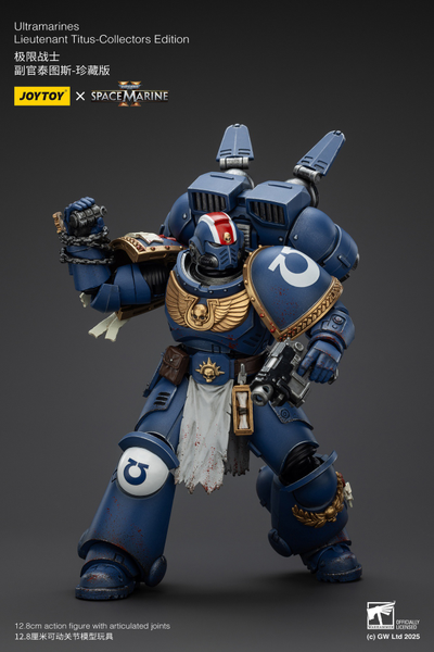 Тит, лейтенант Ультрамаринов (Warhammer 40k, Spacemarine II) - КОЛЛЕКЦИОННАЯ ФИГУРКА 1/18 Ultramarines Collectors Edition - Lieutenant Titus (JT01369) - JOYTOY