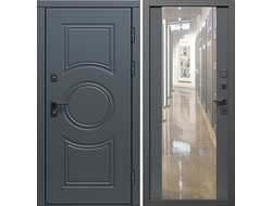 Дверь Сфера с панелью зеркало грей