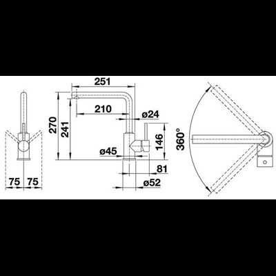 Смеситель Blanco Mila 526657