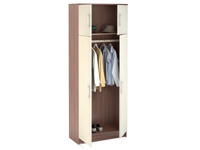 Машенька ШК 205 шкаф Ясень шимо темный/Ясень шимо светлый