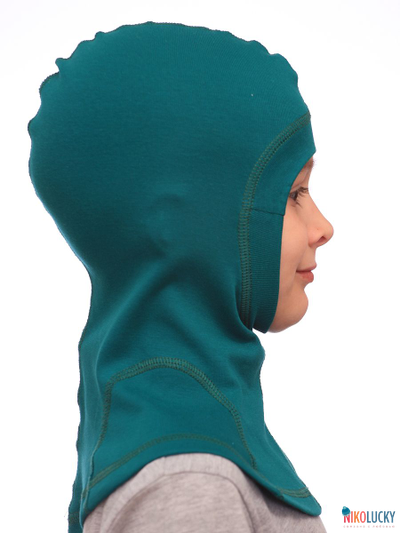 Шапка-шлем 23301-02 95%хлопок 5%лайкра, зеленый 46-48